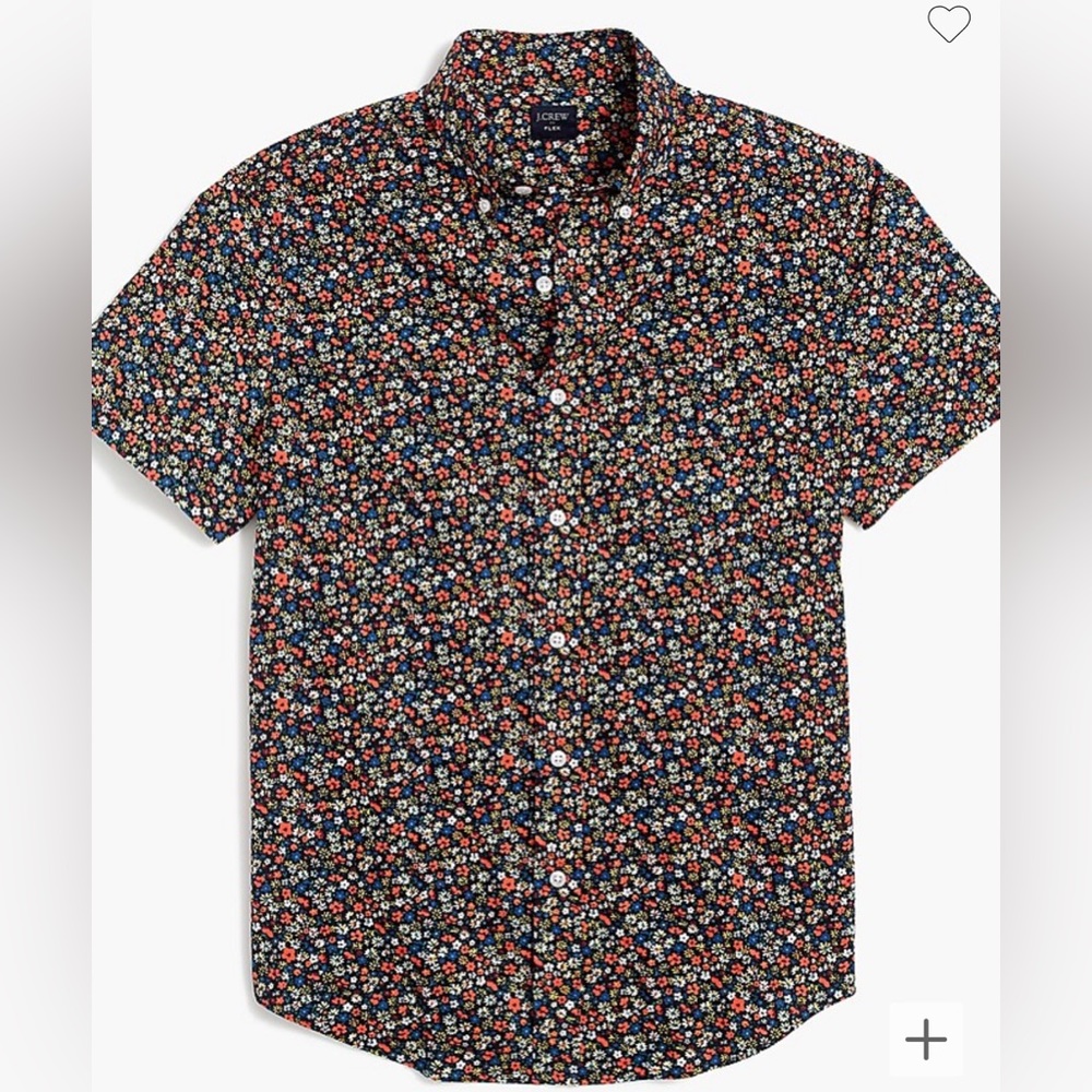 jcrew factory Printed slim flex casual short-sleeve shirt